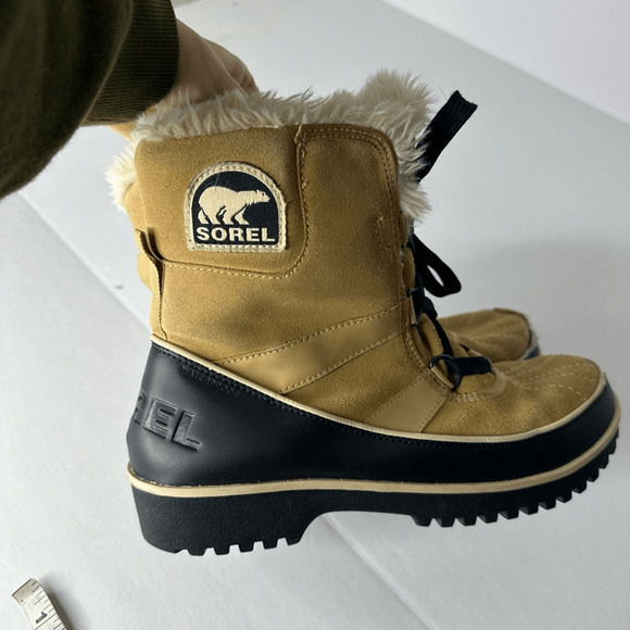 SOREL Tivoli II Snow Boot women's 9.5 curry tan suede winter waterproof snow - Picture 4 of 9